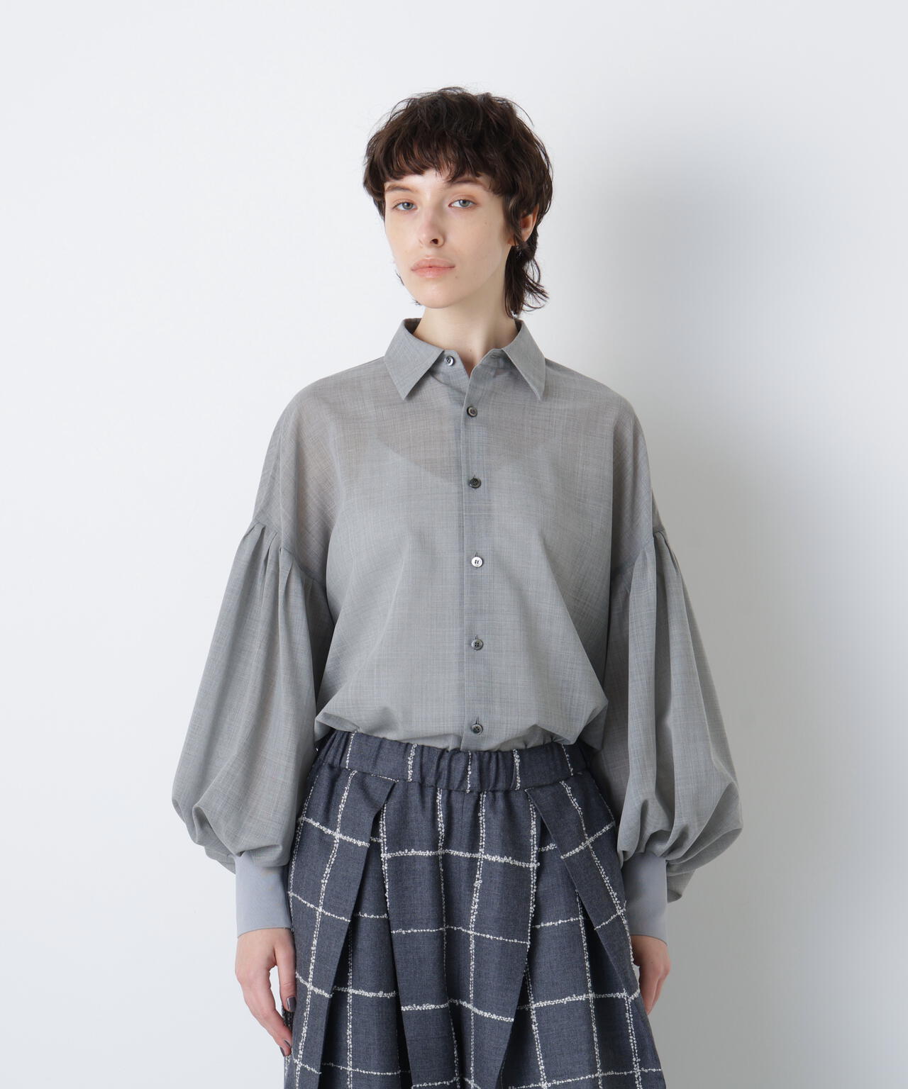 Sheer Volume Sleeve Shirt