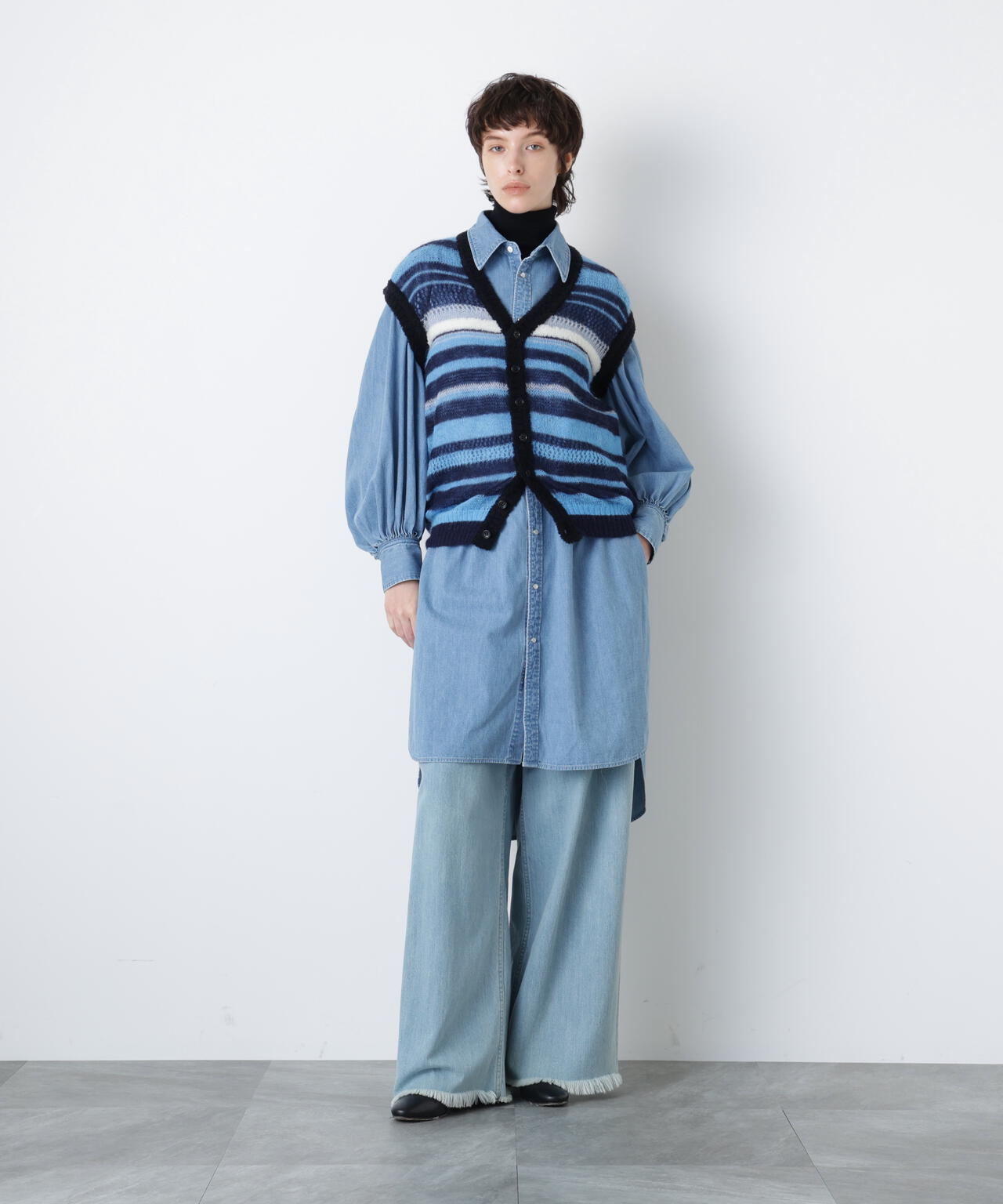 Denim Long Volume Sleeve SH