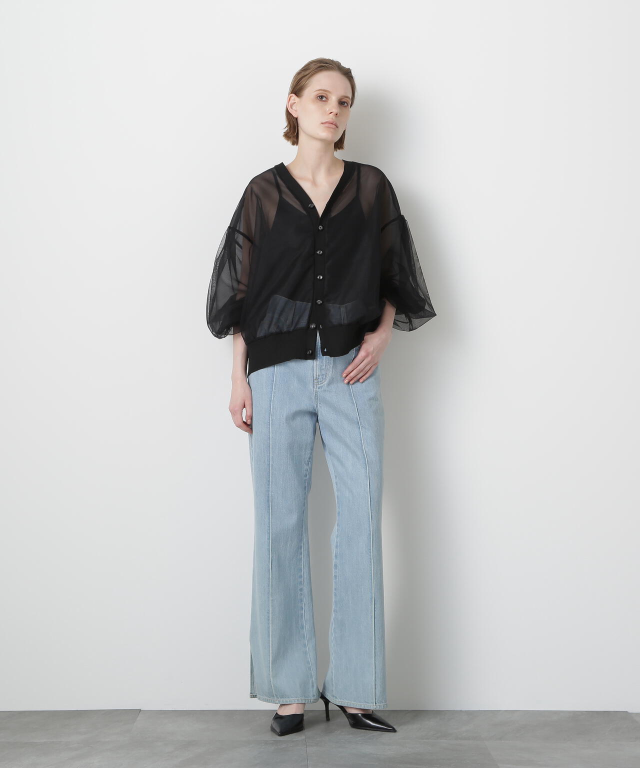 Tulle Organdy Cardigan Blouse | STUMBLY（スタンブリー） ｜【公式