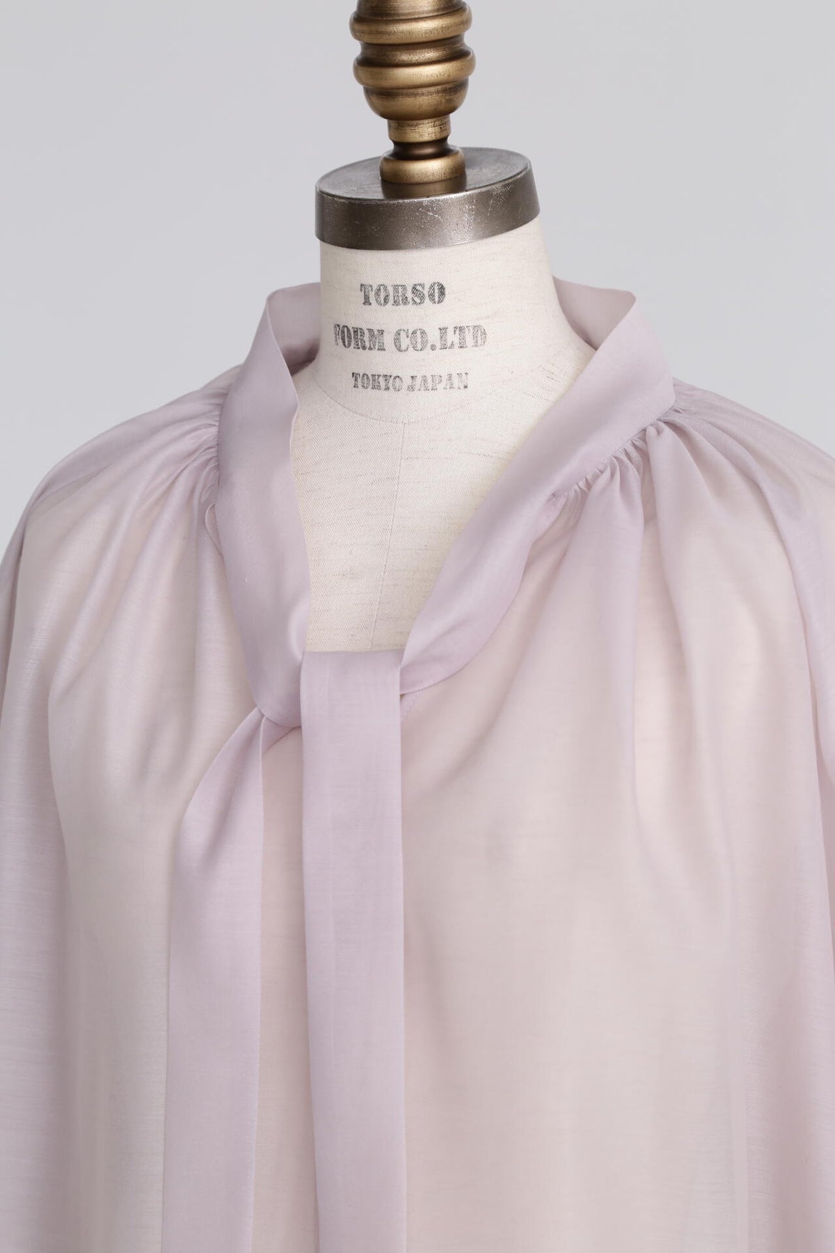 theredthread S satin bow tie blouse シャツ