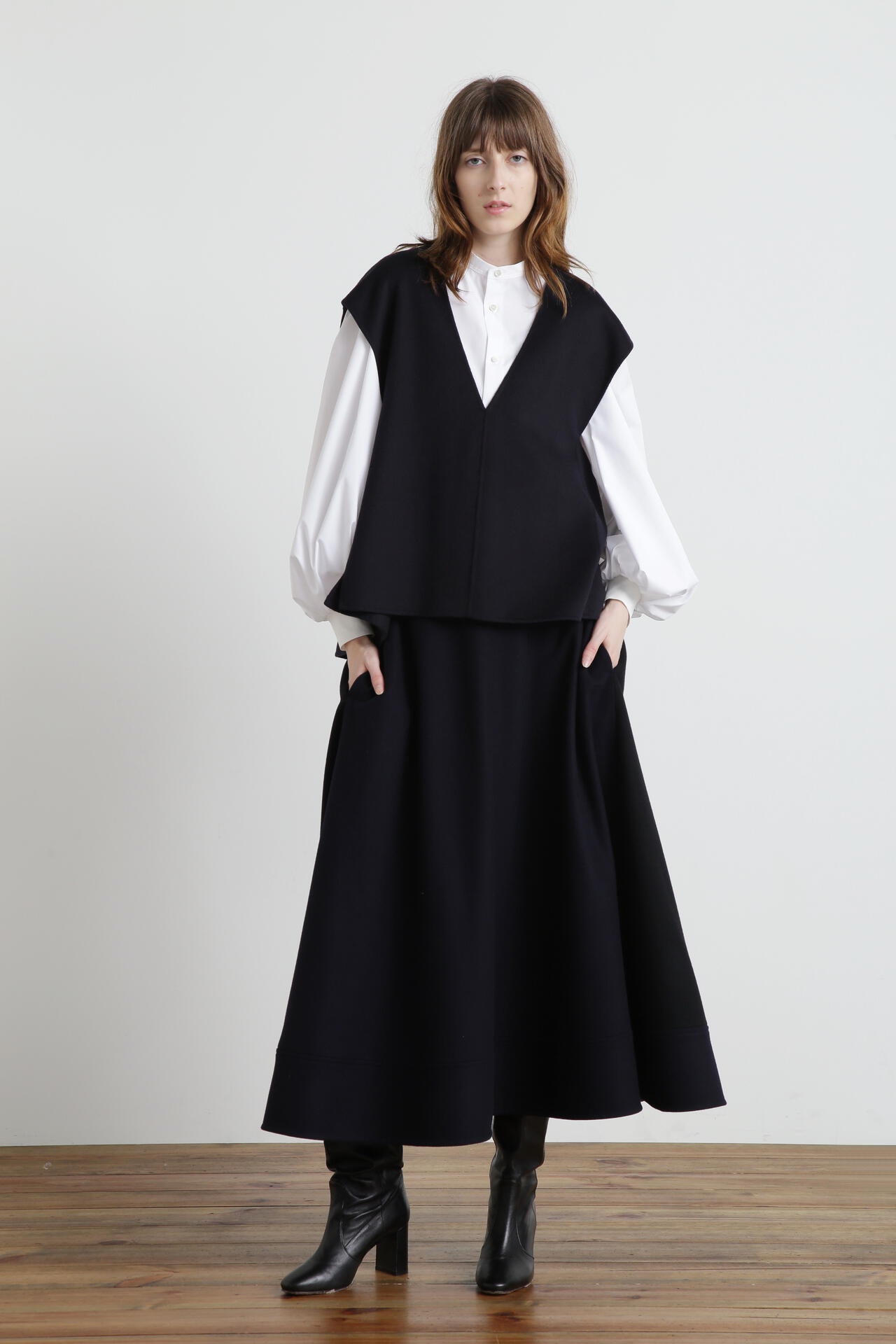 Back Peplum Gilet BL