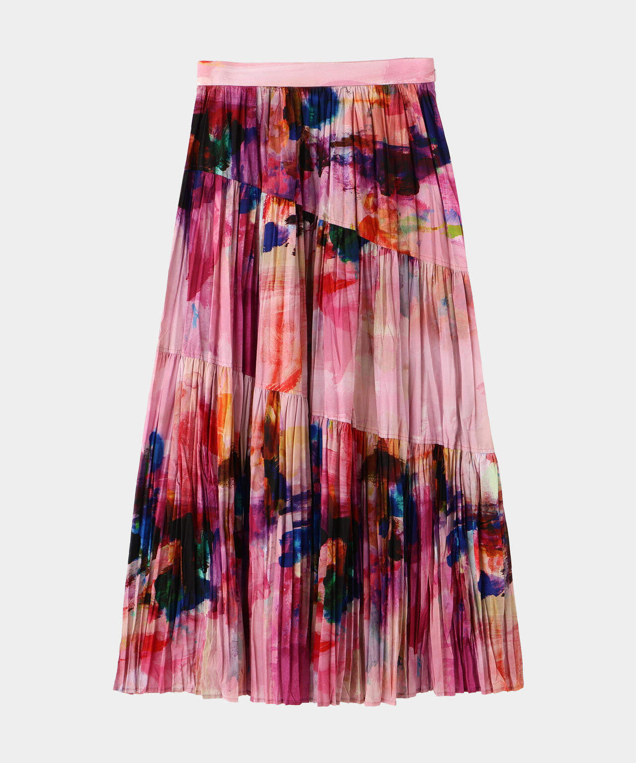 Crushed Art Print Skirt
