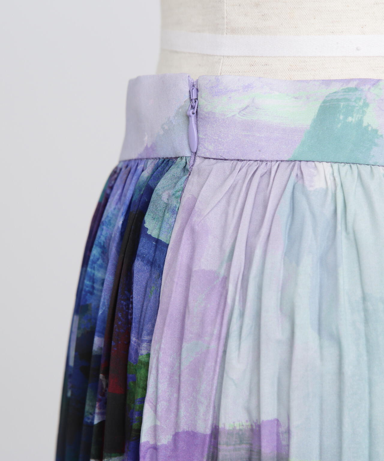 Crushed Art Print Skirt