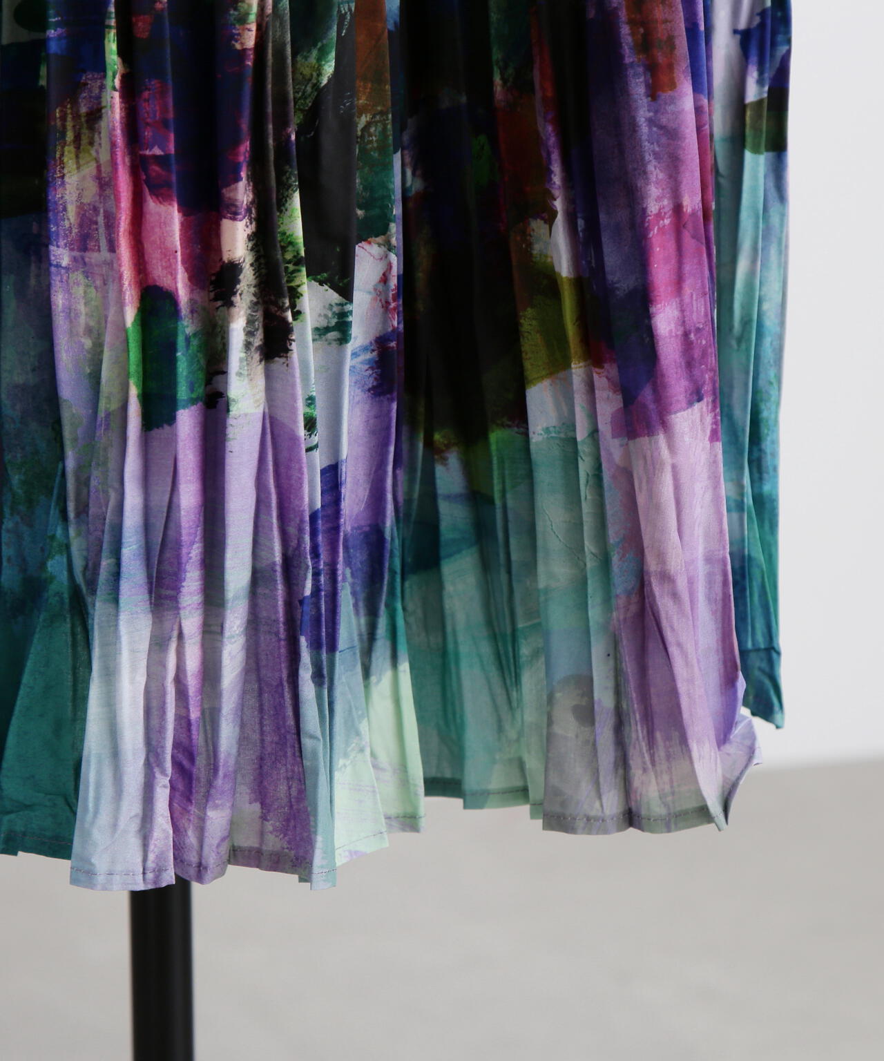 Crushed Art Print Skirt