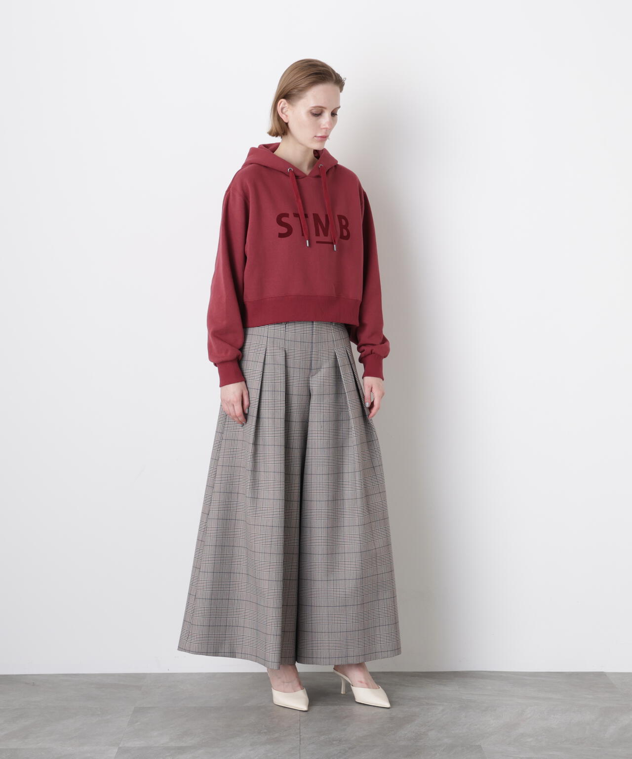 【GISELe 12月号掲載商品】Yarn Dyed Highwaist Pants