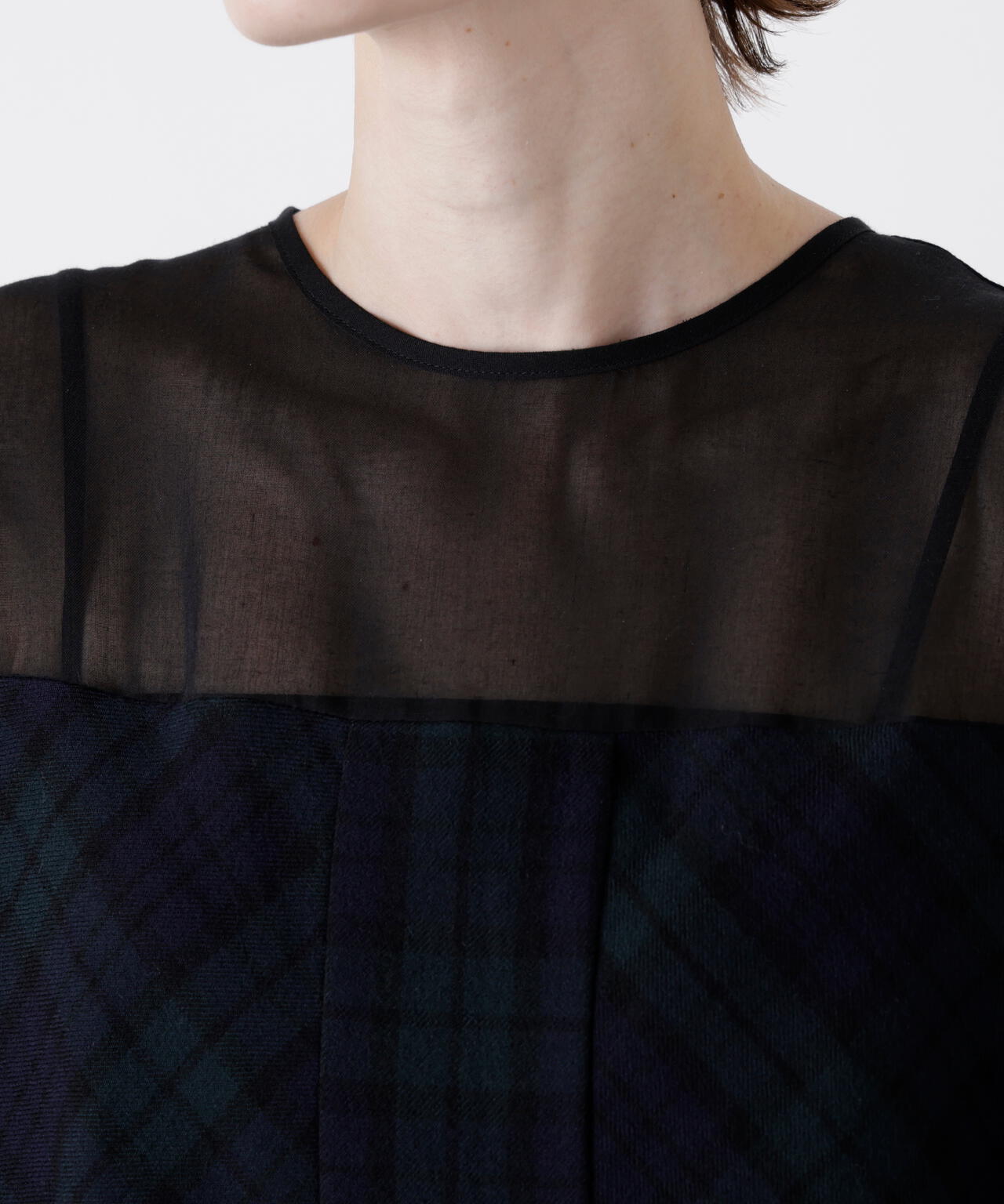 Sheer Combination Pattern Dress