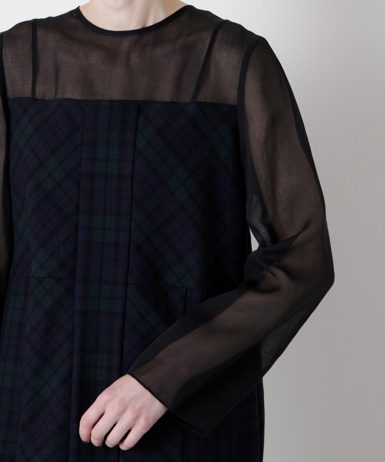 Sheer Combination Pattern Dress