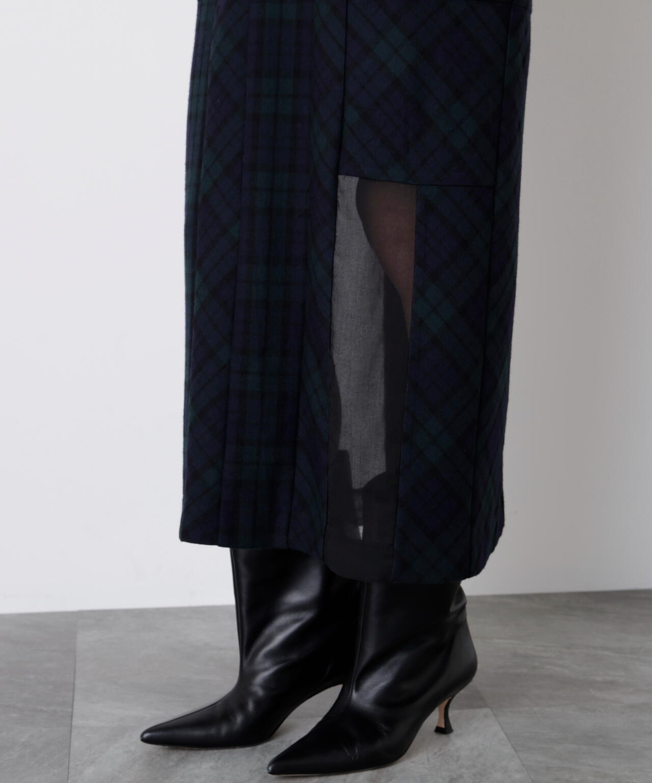 Sheer Combination Pattern Dress