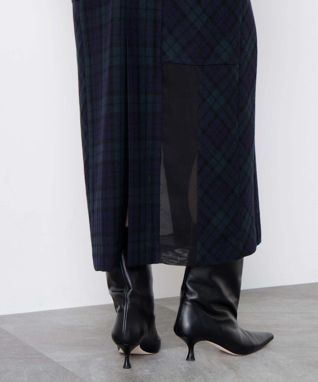 Sheer Combination Pattern Dress | STUMBLY（スタンブリー