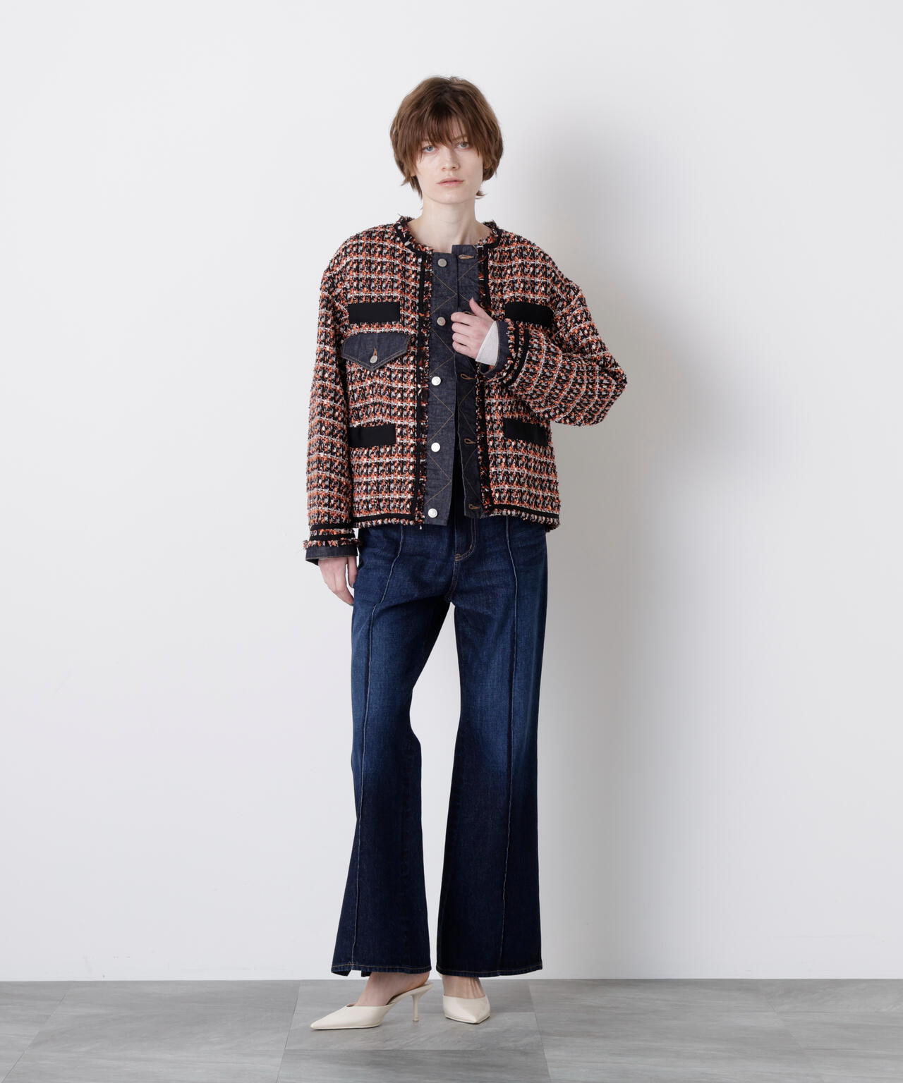 Tweed/Denim Combi JK