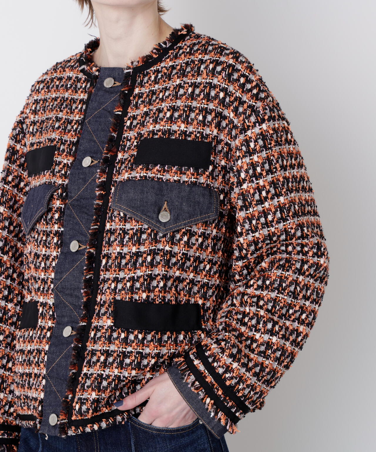 Tweed/Denim Combi JK