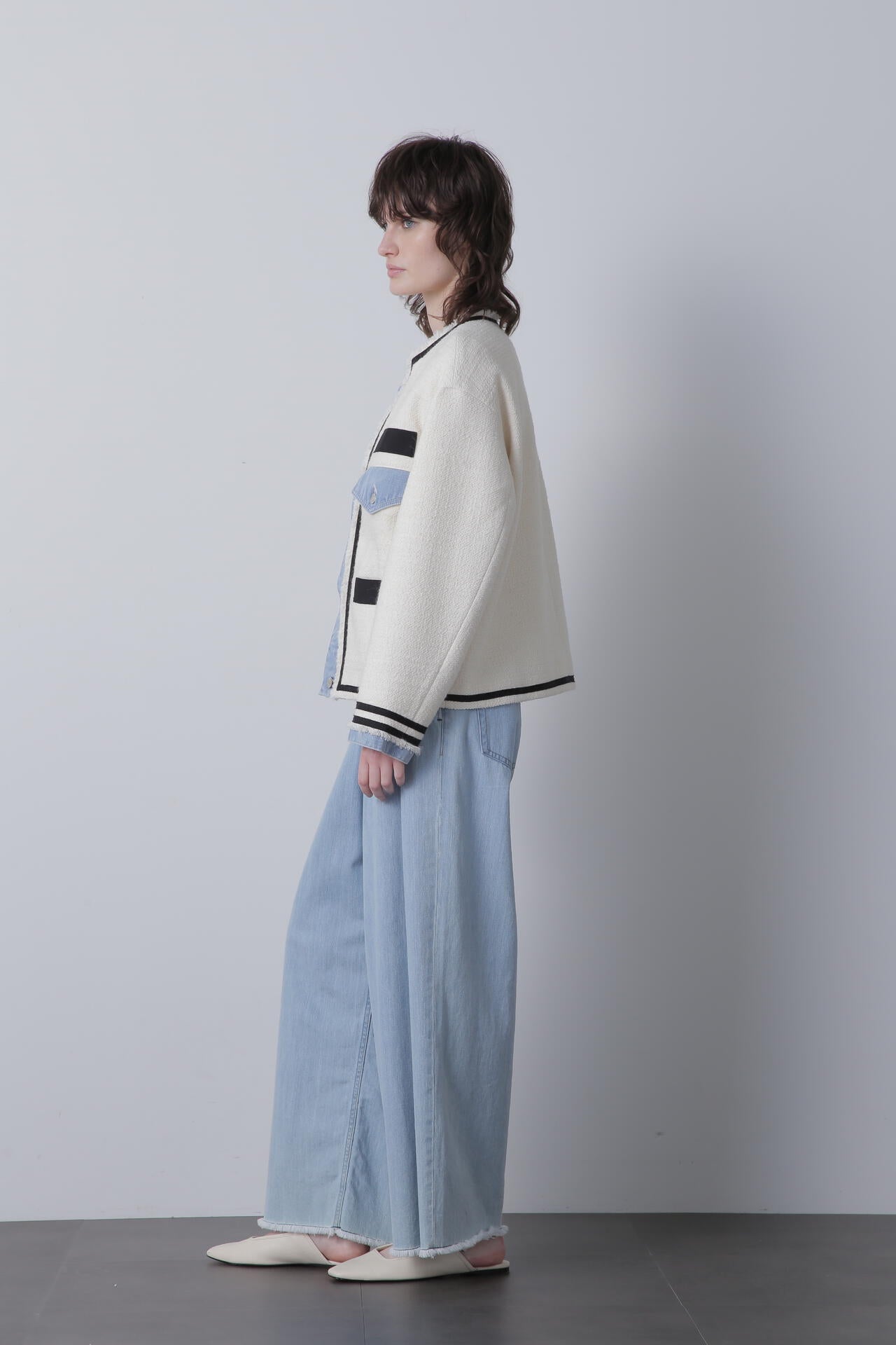 Tweed/Denim Combi JK