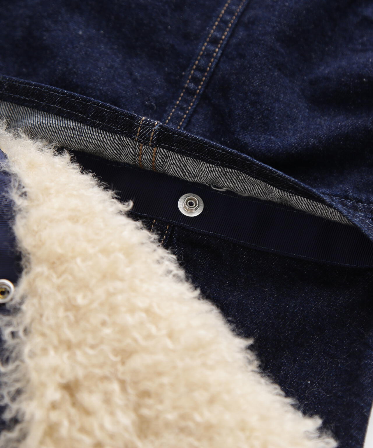 Fur Trim Combination Denim JK