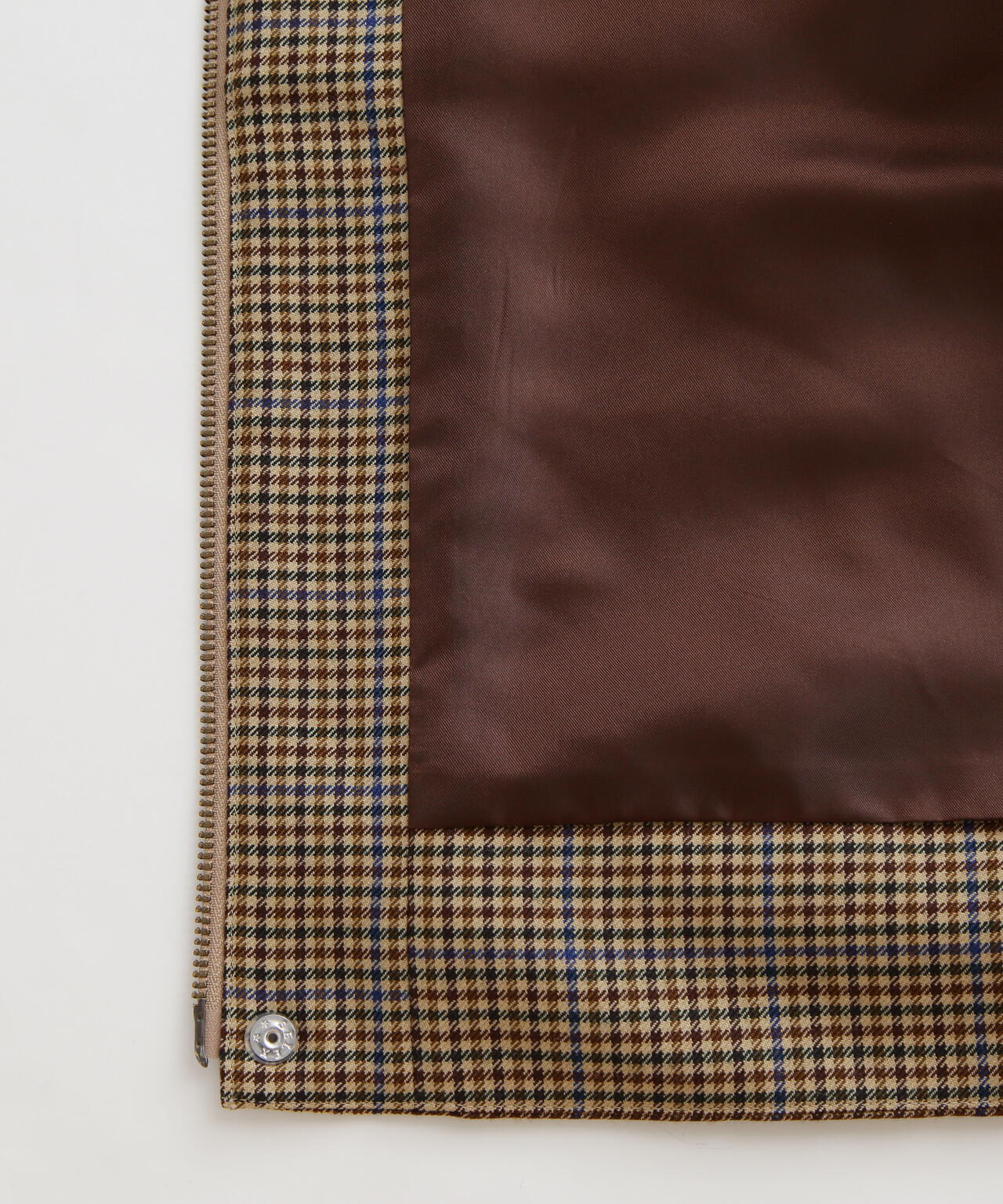 Tweed Sleeve Stand Zip UP JK