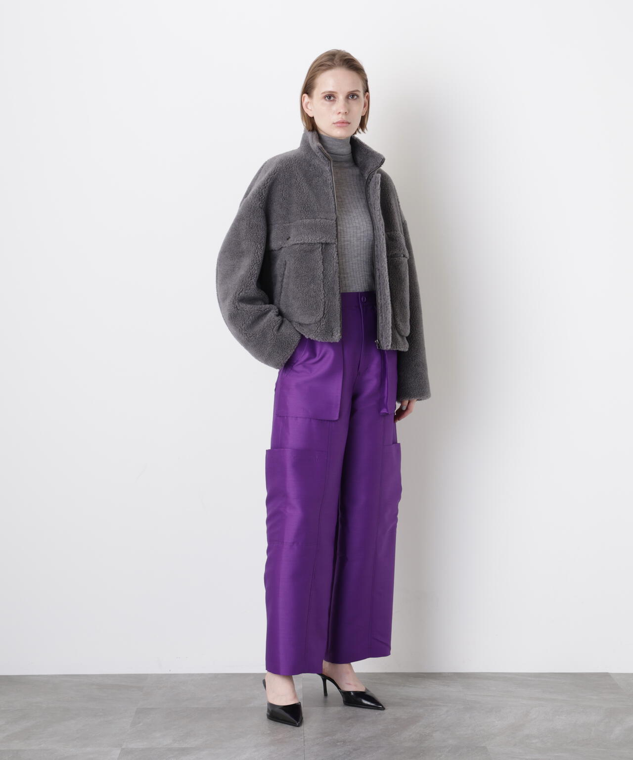 【CLASSY 1月号掲載商品】Boa Stand Zip Up Jacket