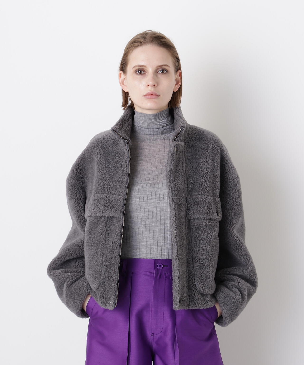 【CLASSY 1月号掲載商品】Boa Stand Zip Up Jacket