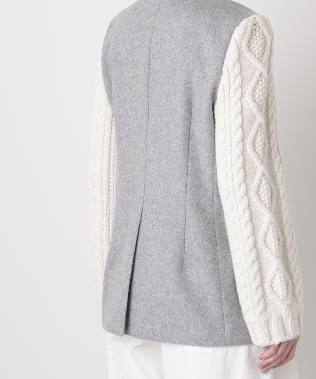 Cable Knit Sleeve Jacket