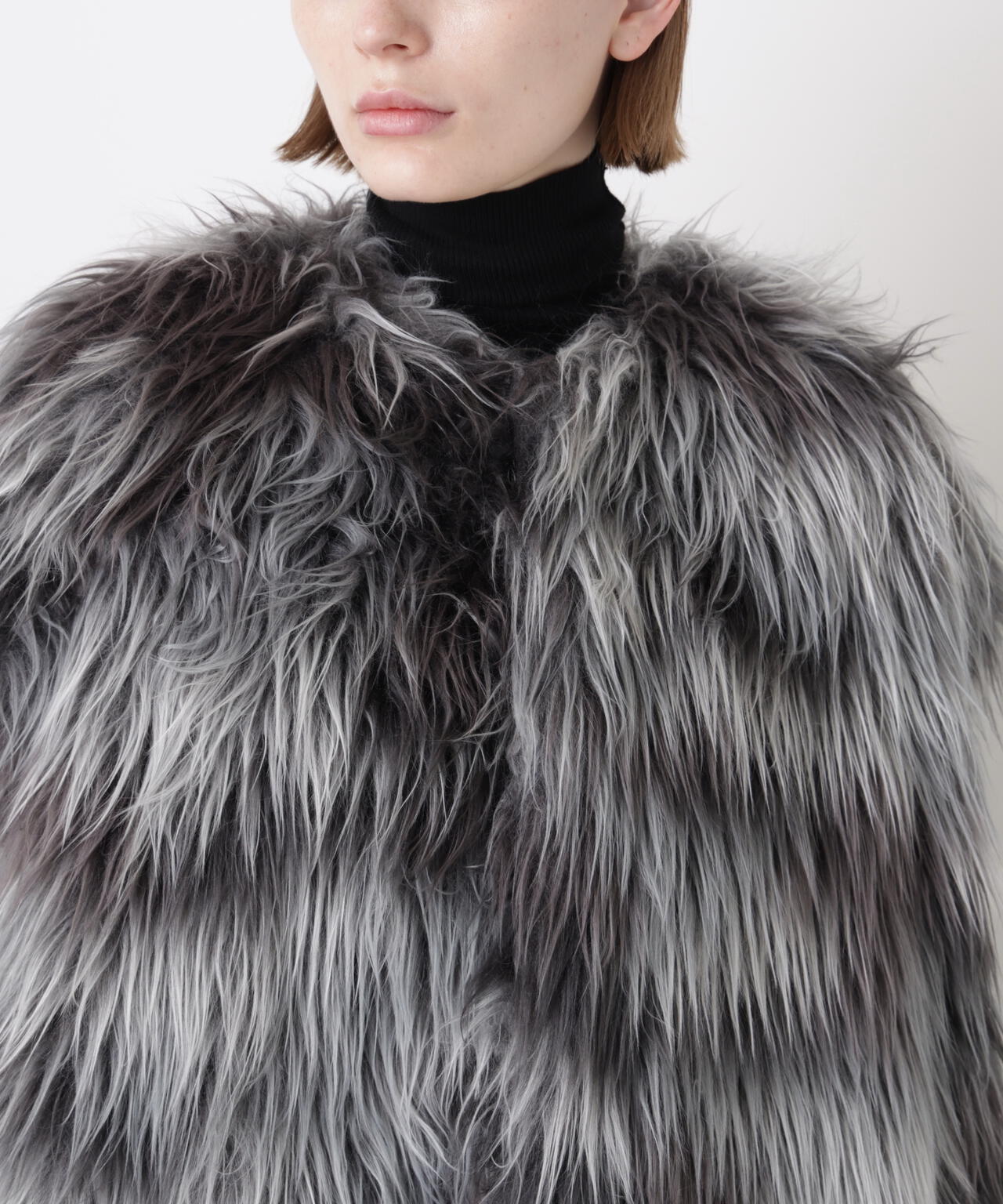 Gradation Dyed Fur Touch Gilet