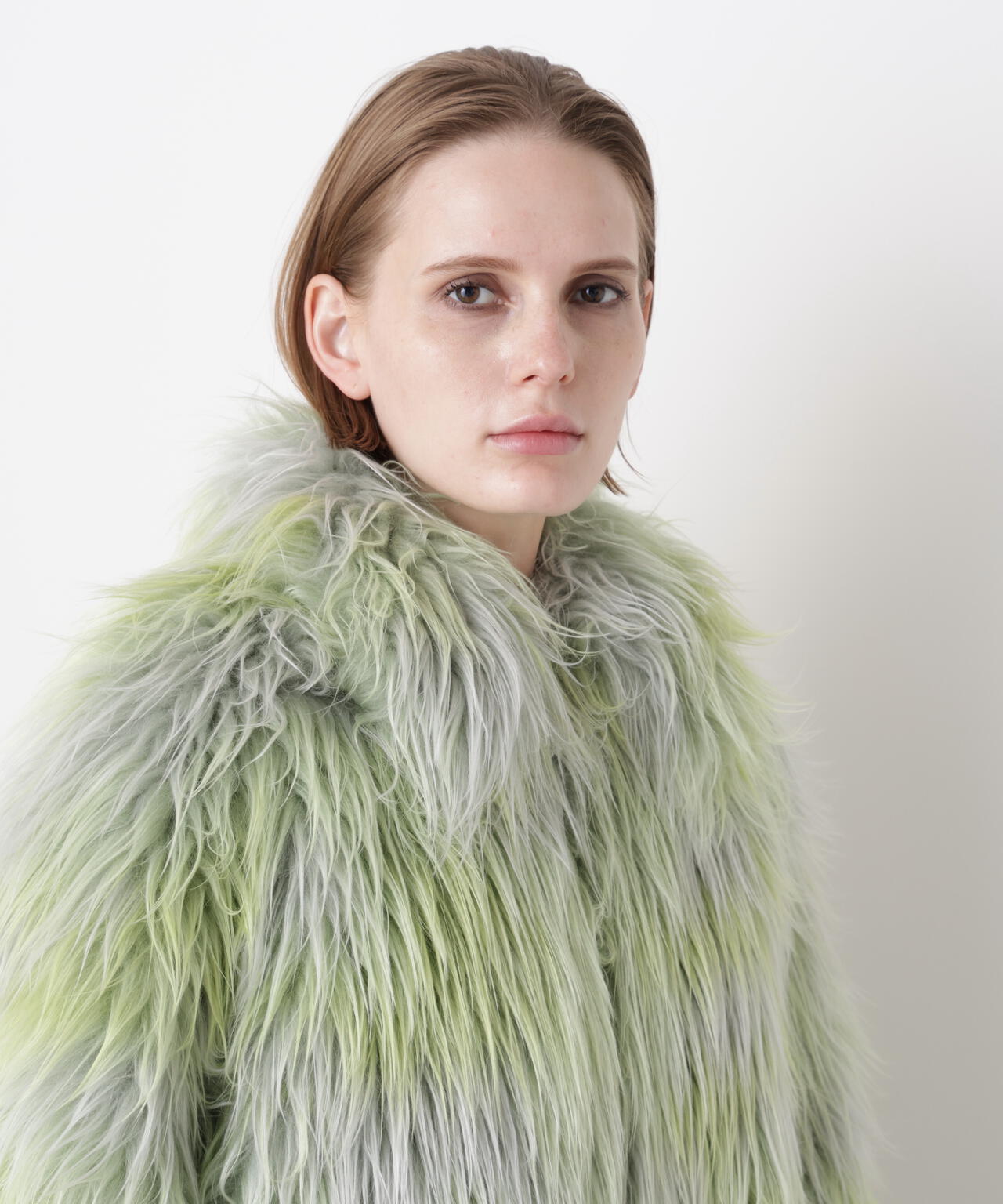 Gradation Dyed Fur Touch Jacket
