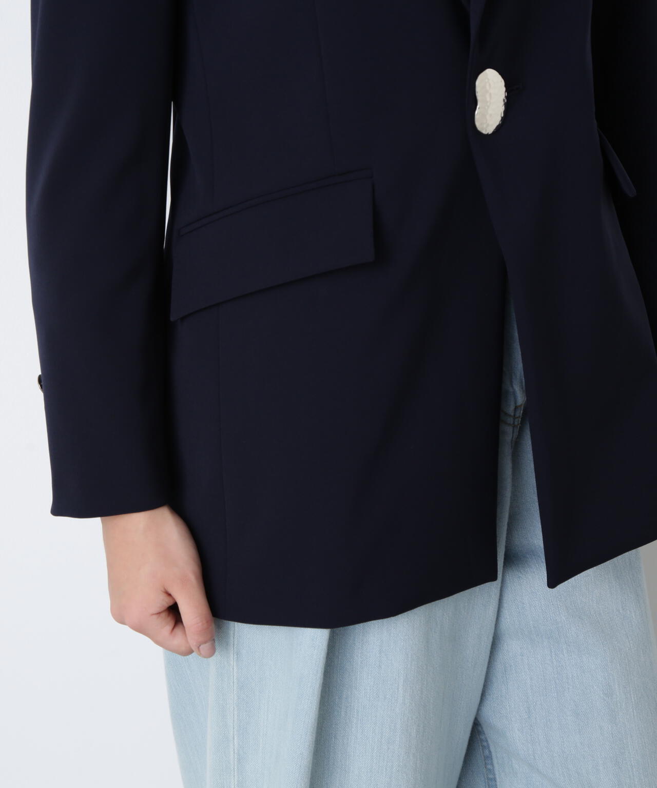 Belted Metal Button Jacket