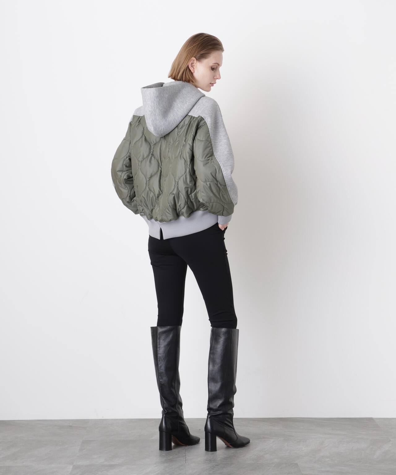 Quilted Combination Hoody