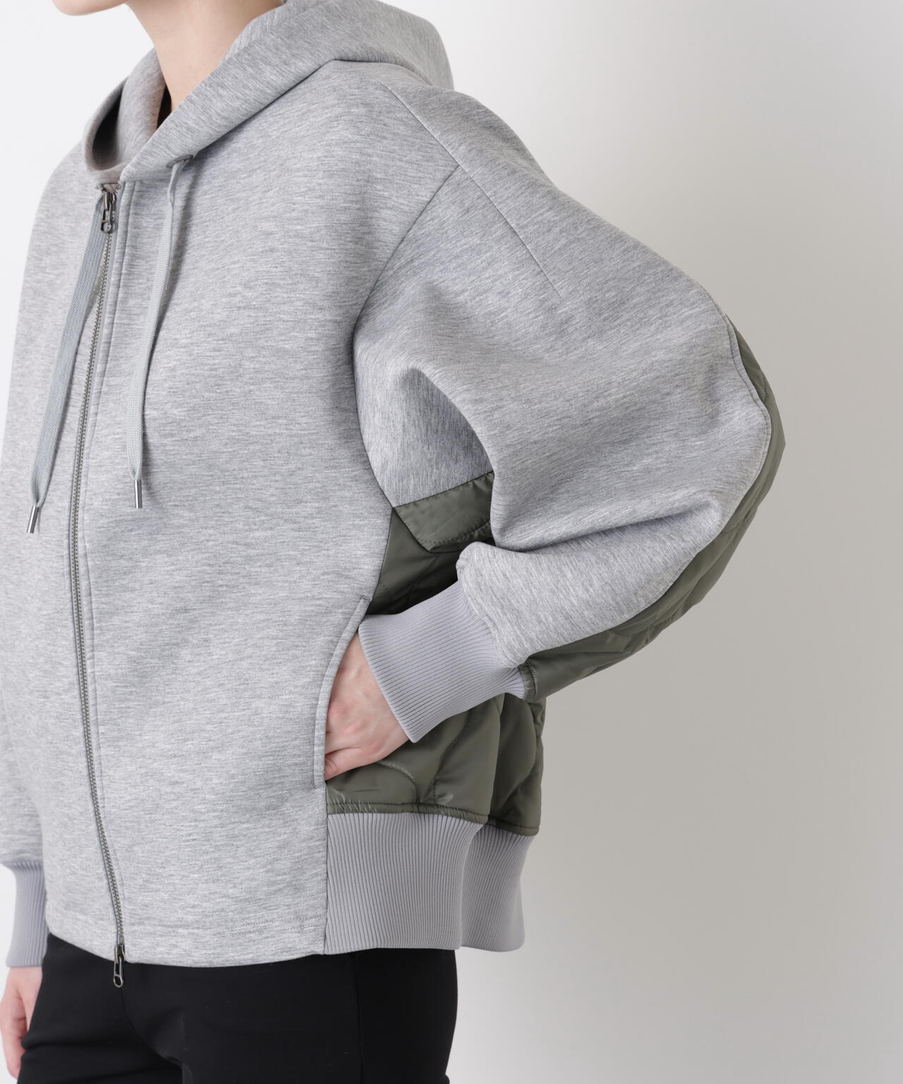 Quilted Combination Hoody