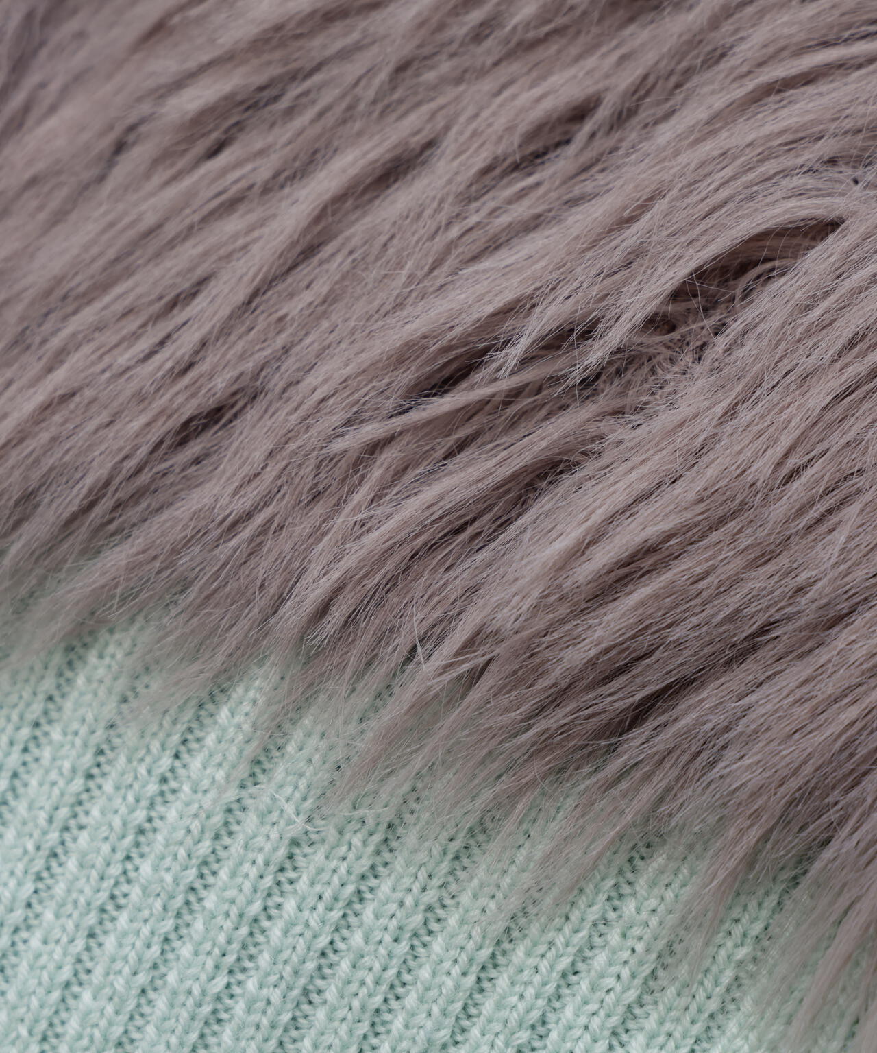 Fluffy Yarn Combi Cardigan