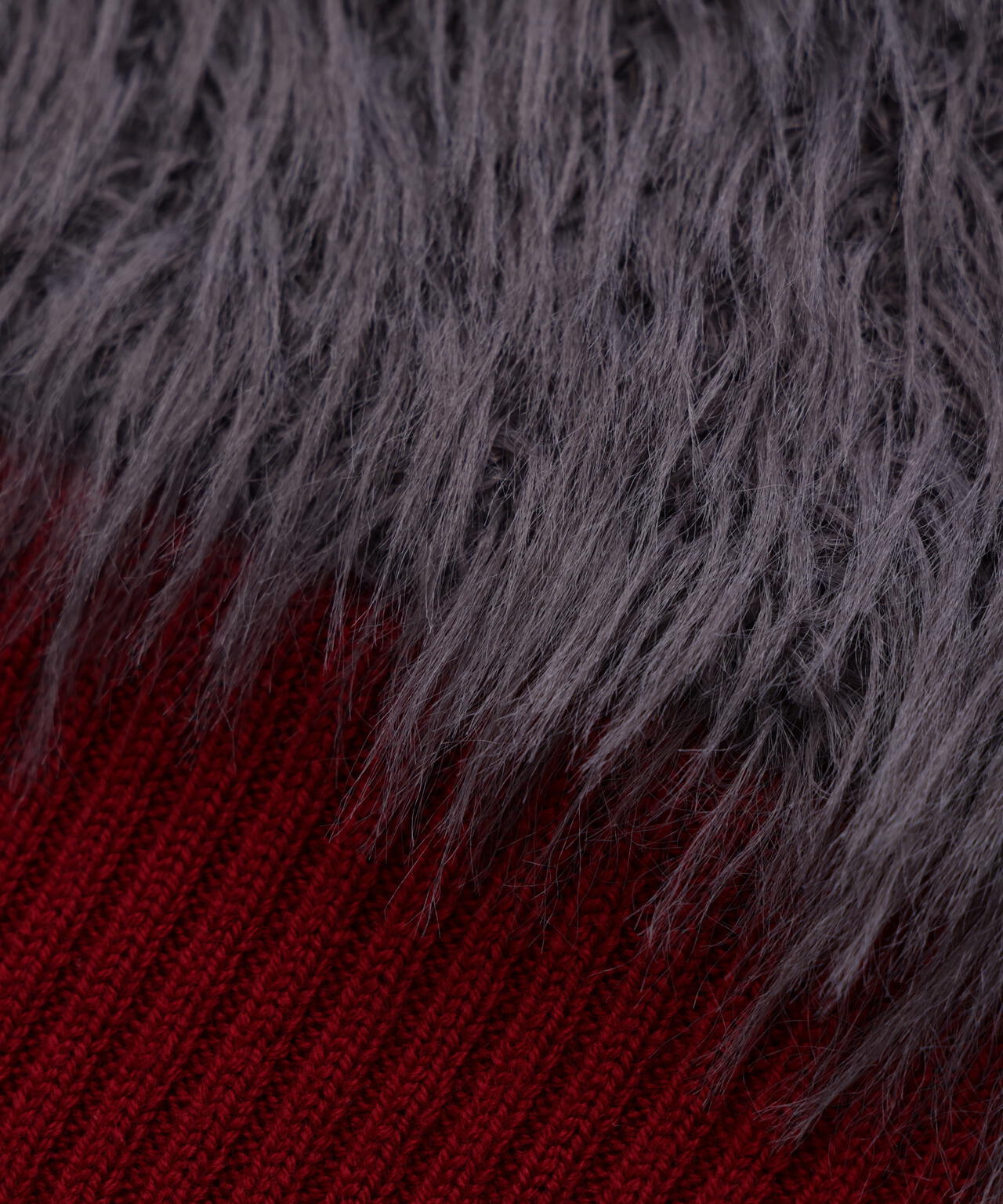 Fluffy Yarn Combi Pullover