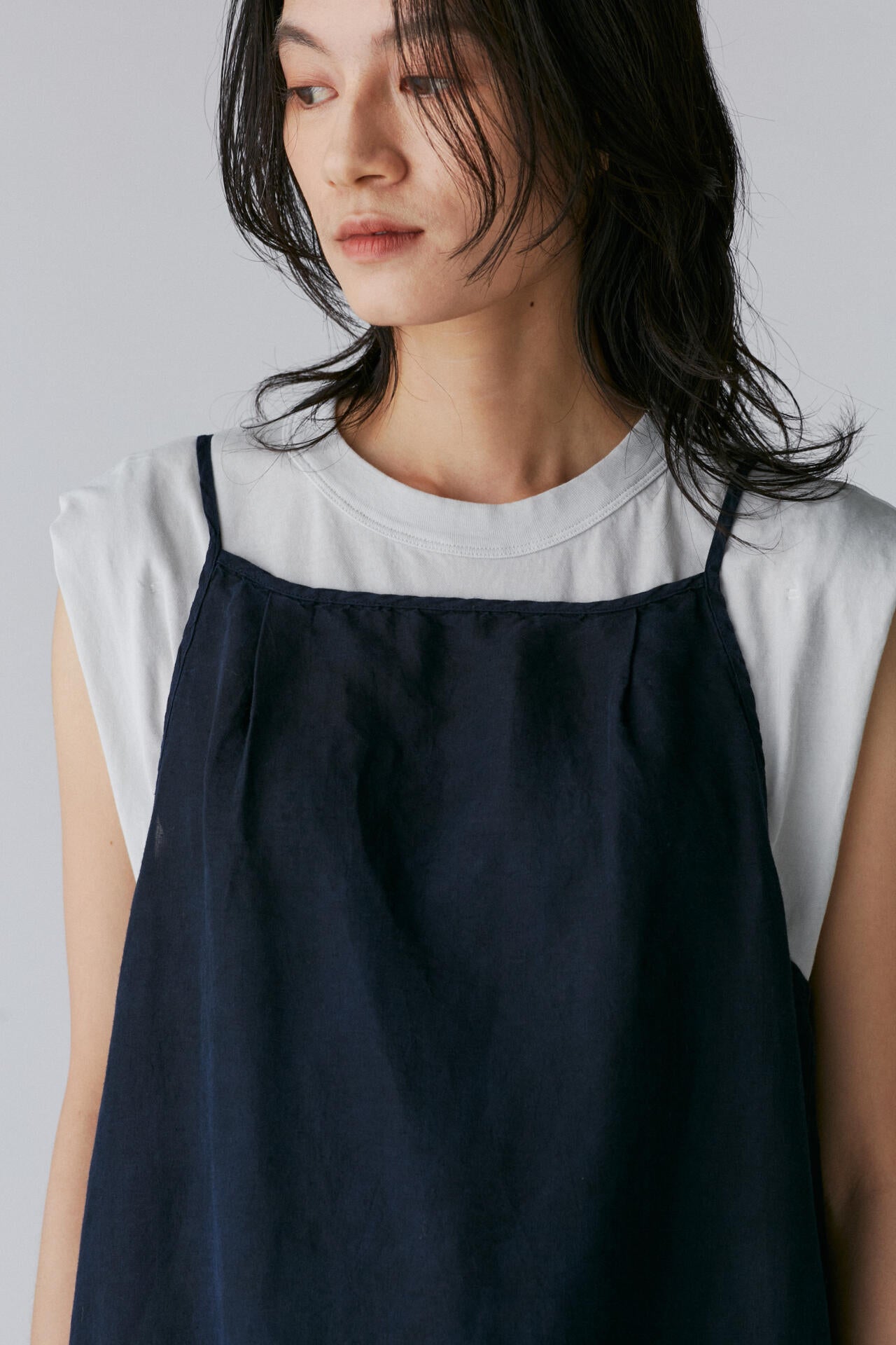 ［別注］quitan / LINEN KHADI SLIP DRESS