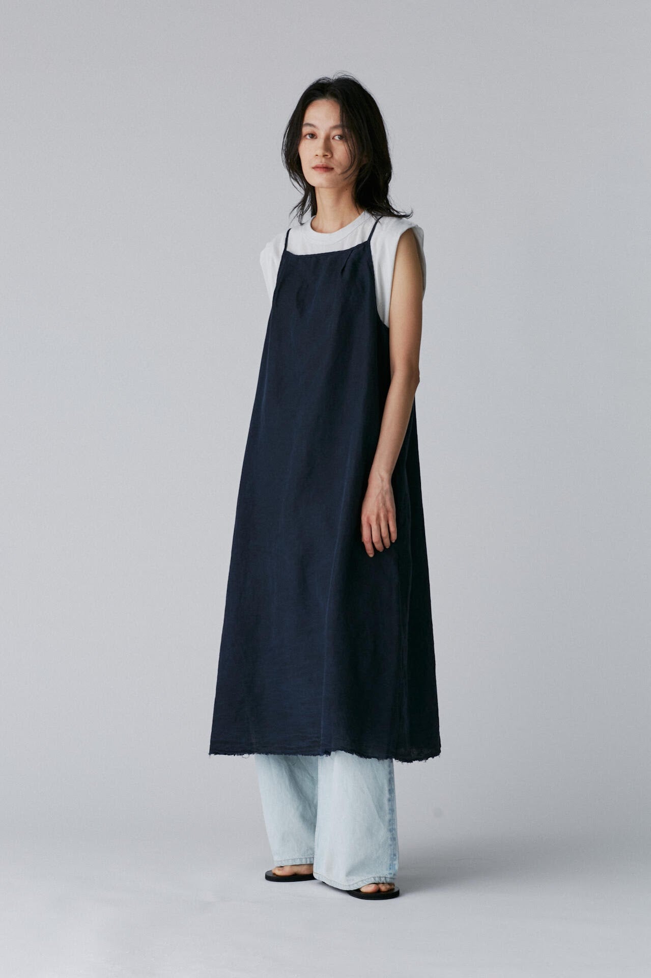 ［別注］quitan / LINEN KHADI SLIP DRESS