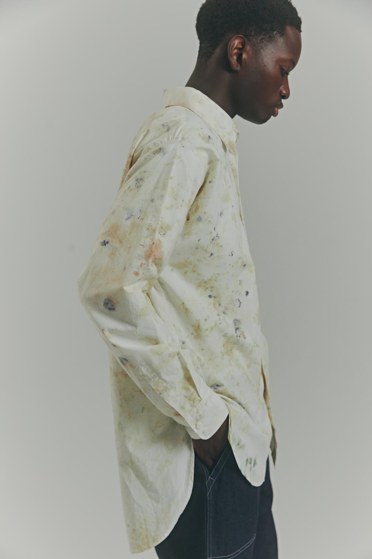 quitan / BUNDLE DYE WIDE R/C SHIRT | THE LIBRARY（ザ ライブラリー