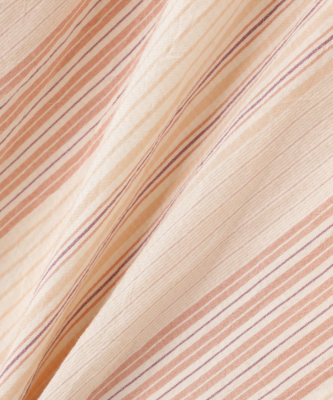 quitan / COTTON SILK 'STRIKE-OFF' STRIPE SMALL COLLAR PULLOVER SHIRT