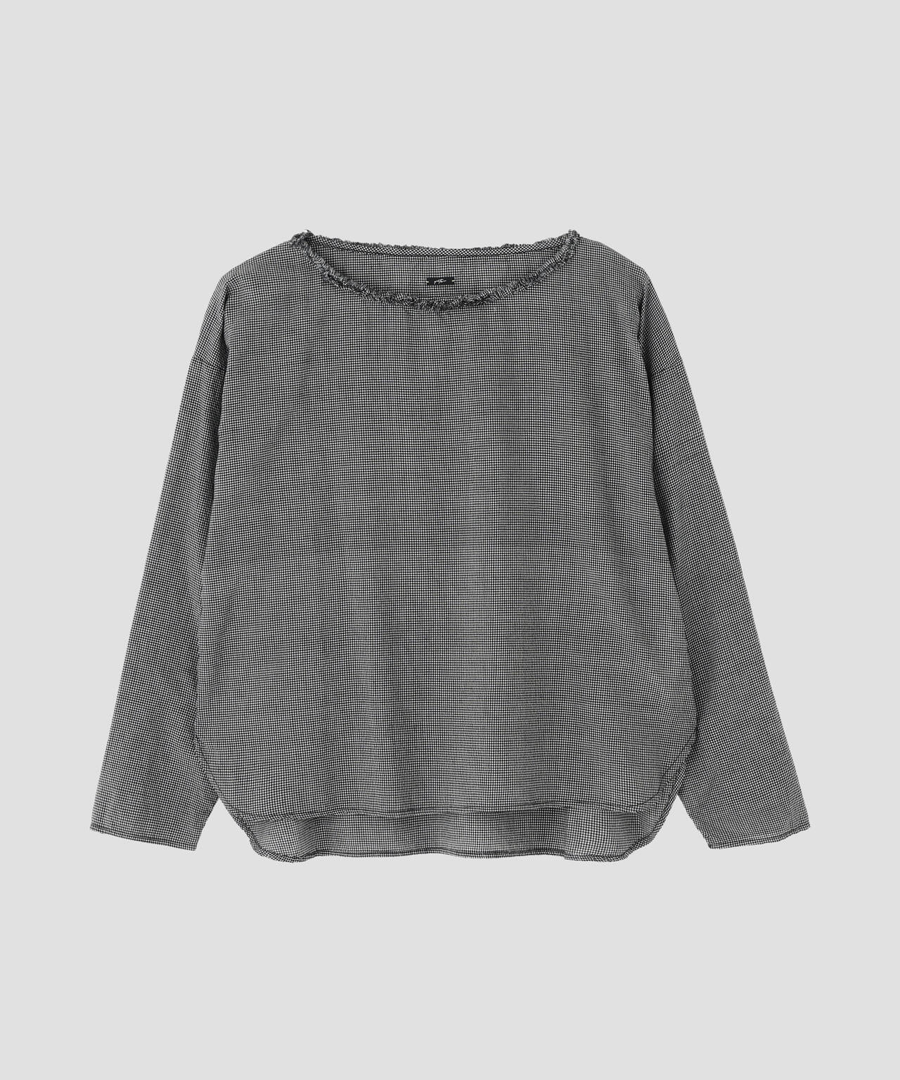 quitan / KHADI COTTON SILK RUFFLE COLLAR TOP