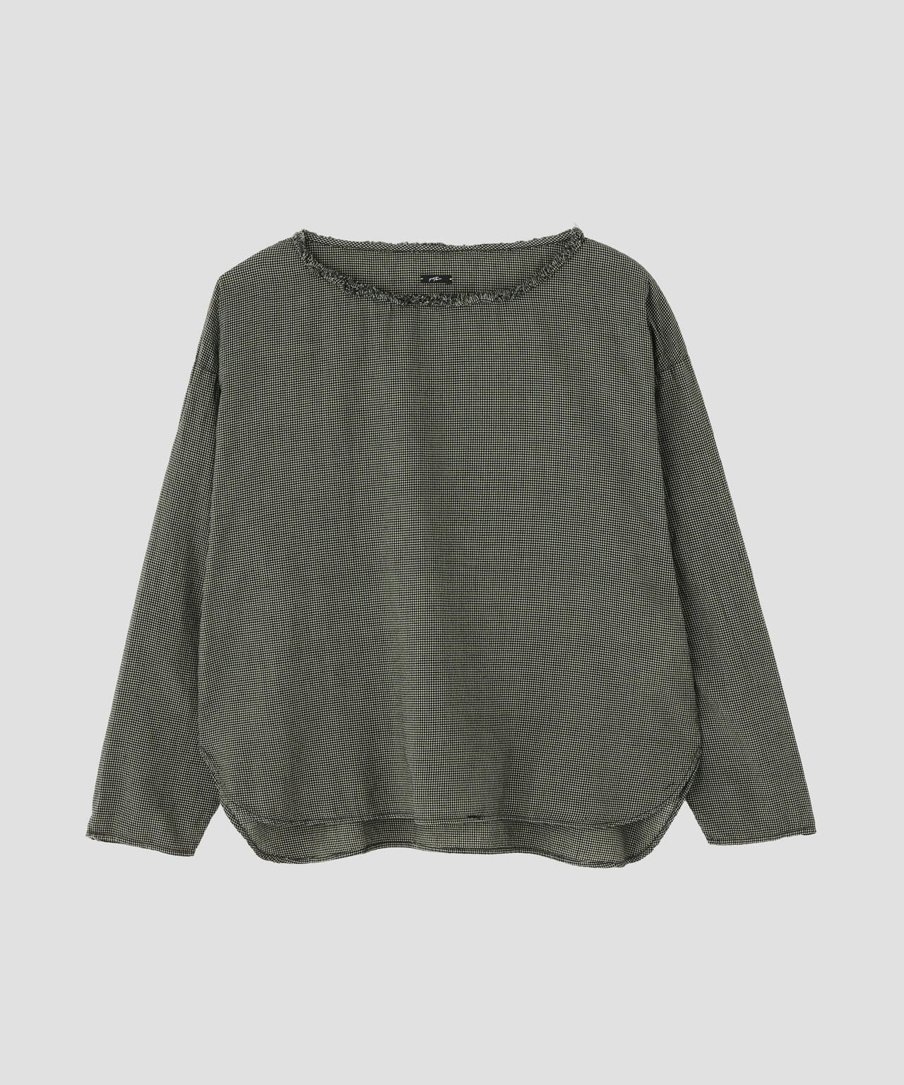 quitan / KHADI COTTON SILK RUFFLE COLLAR TOP