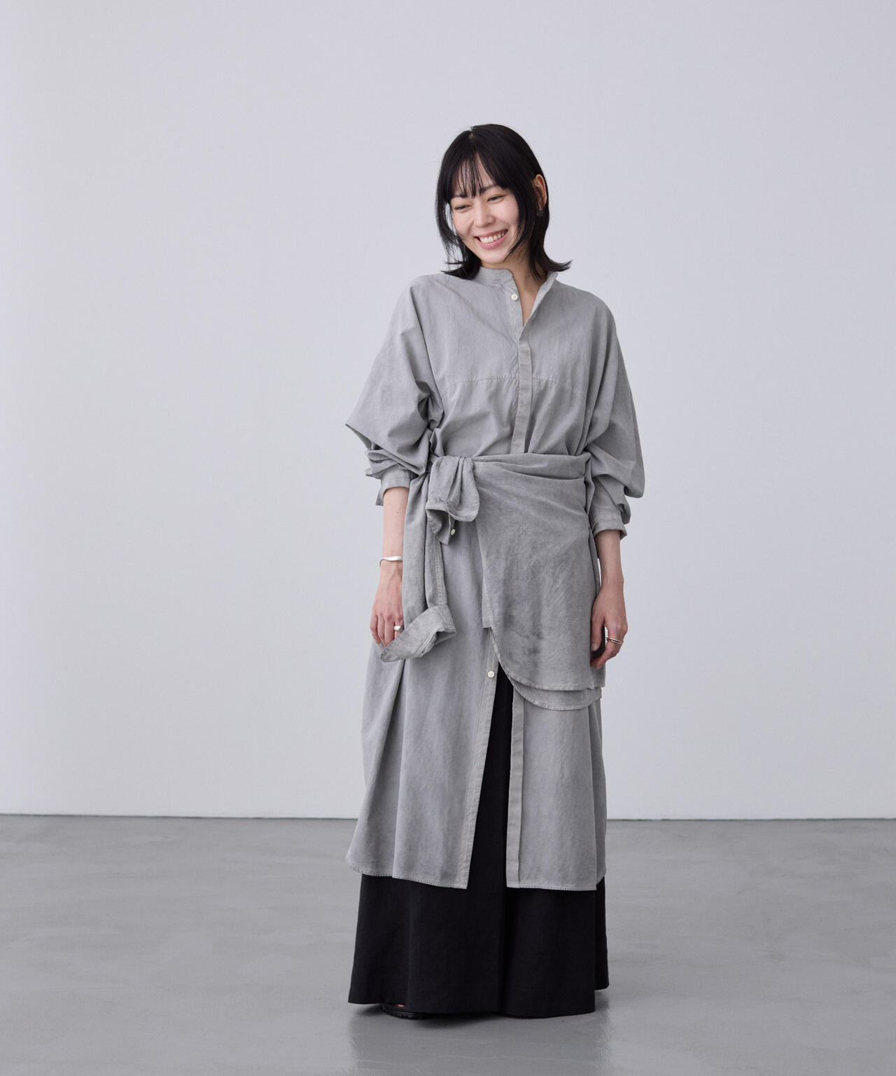 [別注] quitan / AO DAI LONG BAND COLLAR SHIRT