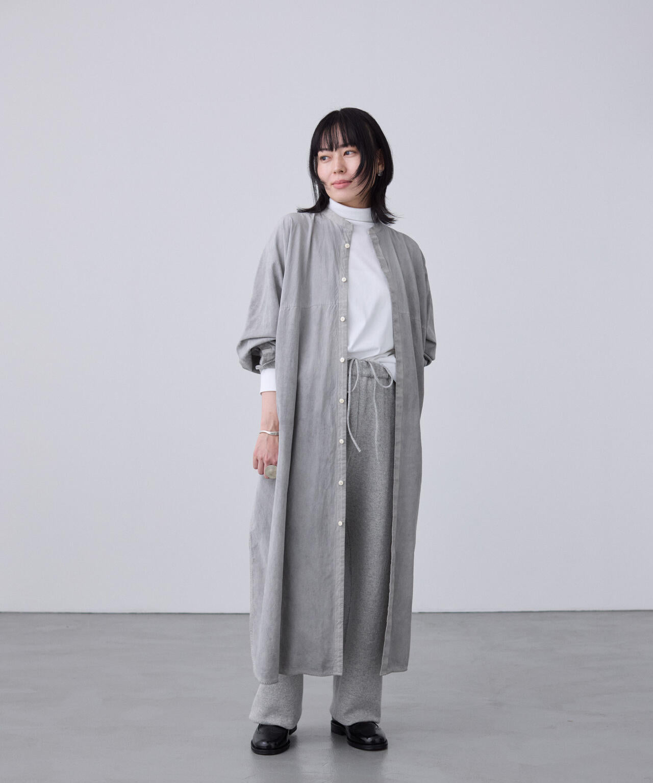 [別注] quitan / AO DAI LONG BAND COLLAR SHIRT