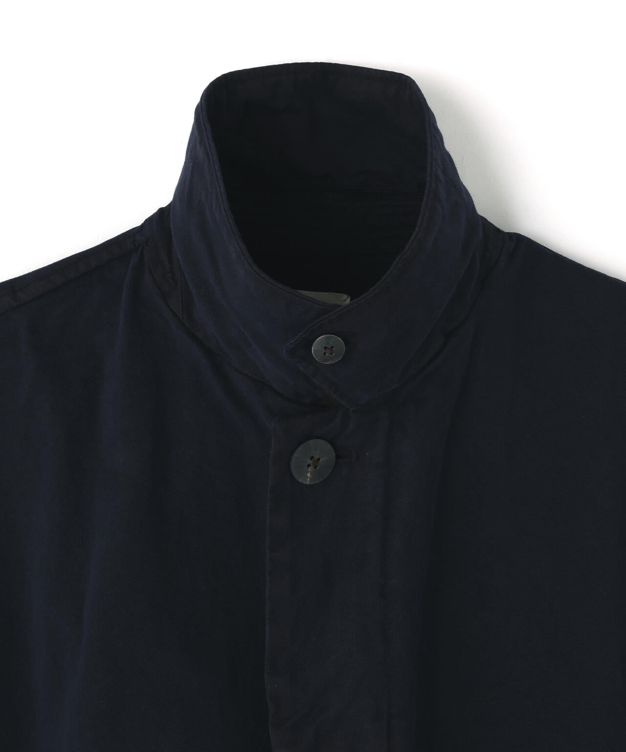 quitan / FINE BRUSHED ORNC COTTON ROUND COLLAR BALMACAAN COAT