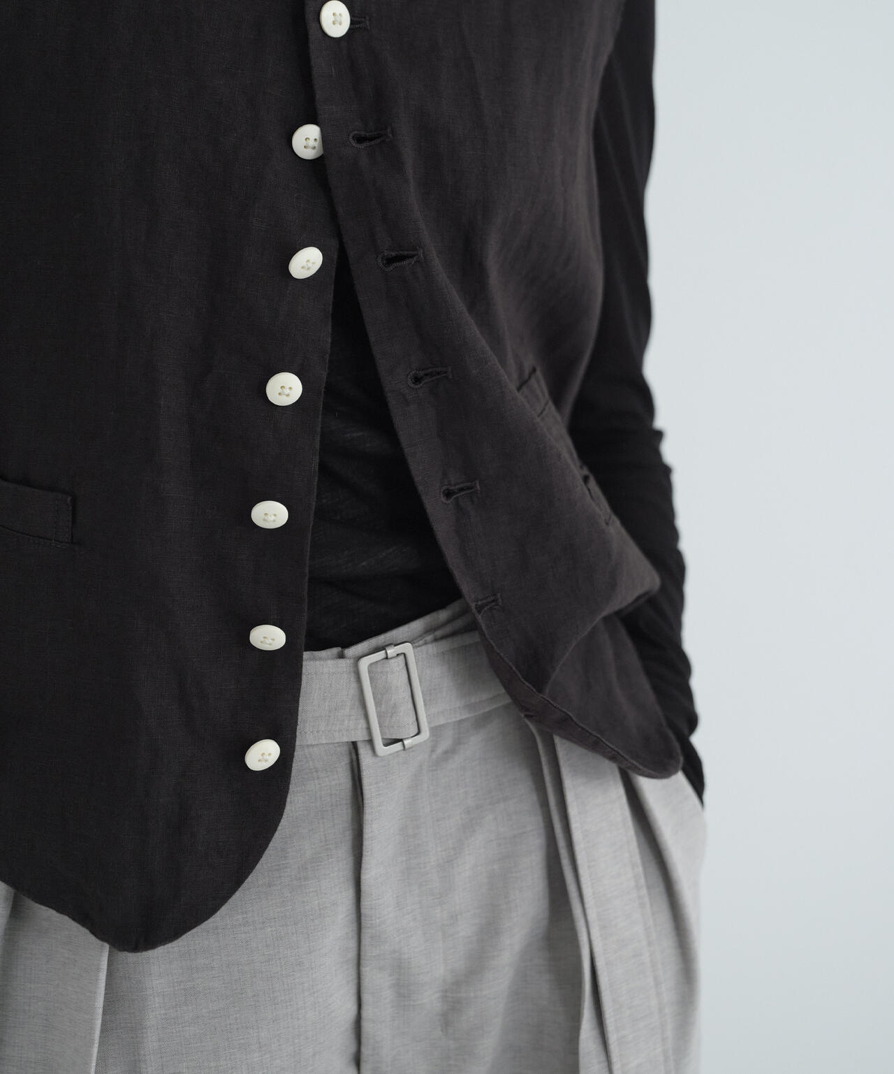 [別注]quitan / LINEN CANVAS LONG GILET