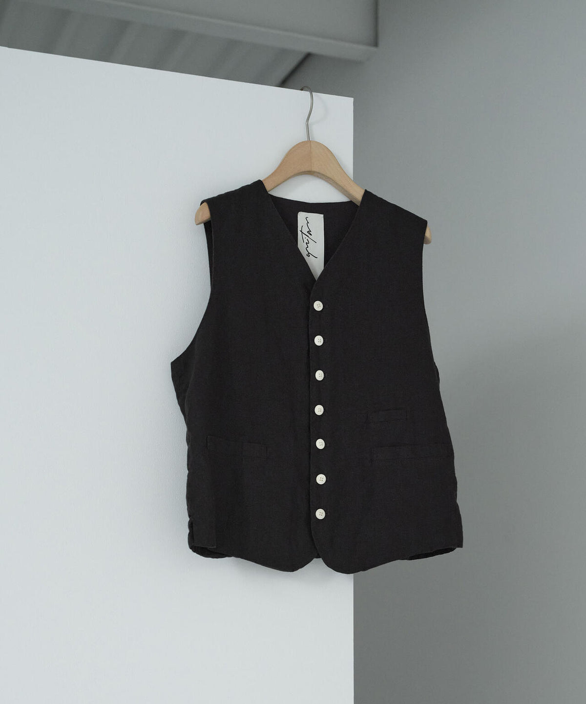 別注]quitan / LINEN CANVAS LONG GILET | THE LIBRARY（ザ ライブ 