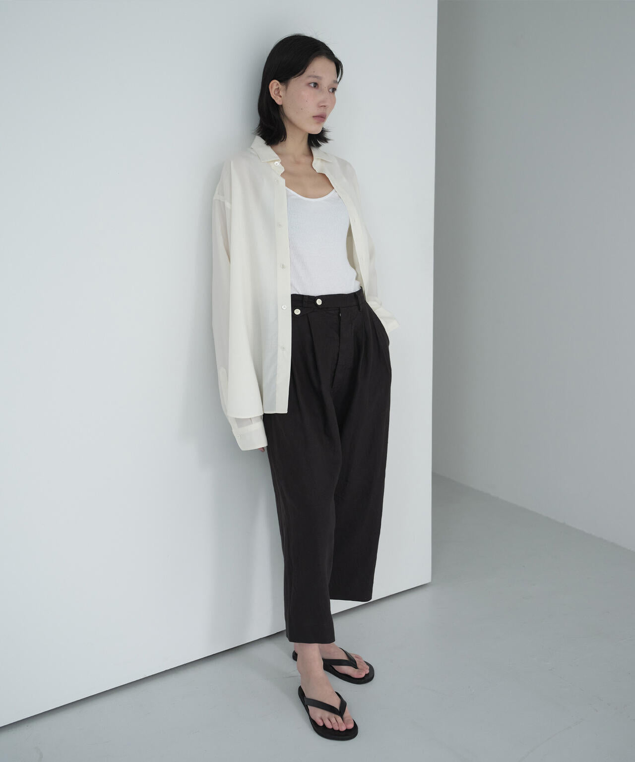 [別注]quitan / LINEN CANVAS WIDE CRICKET PANTS