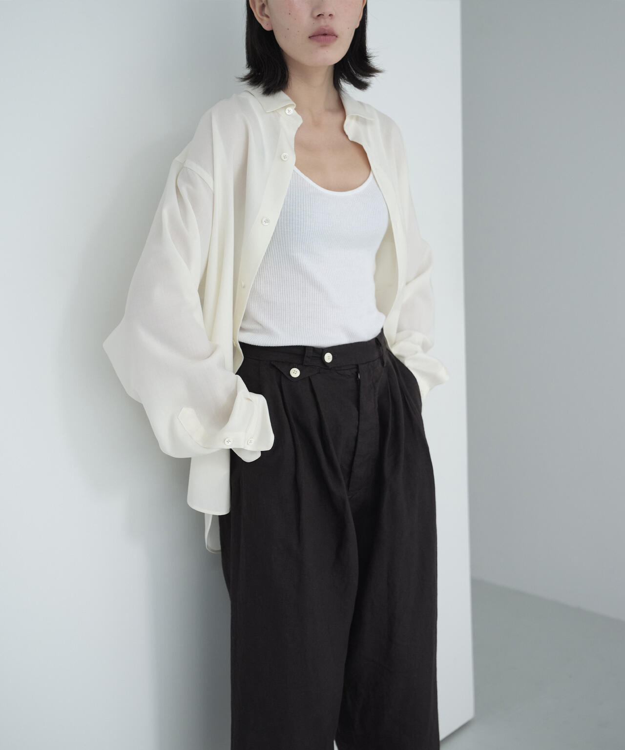[別注]quitan / LINEN CANVAS WIDE CRICKET PANTS