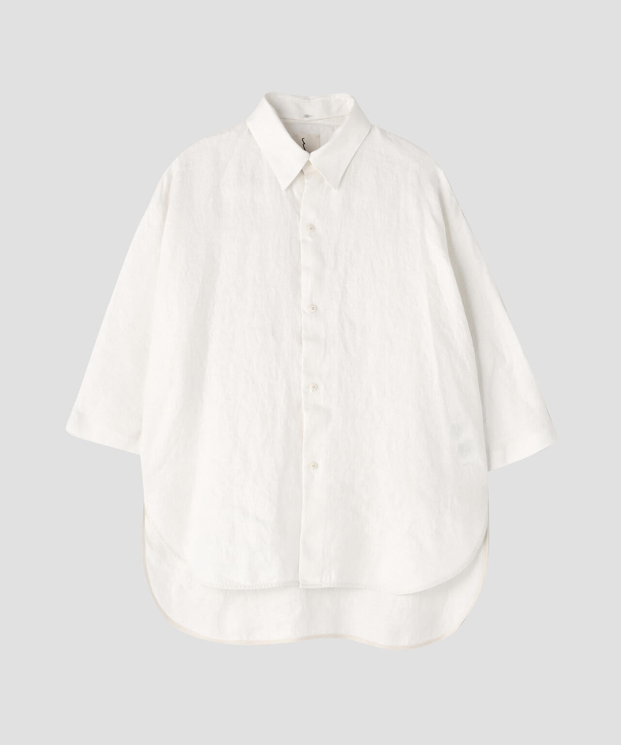 quitan / HEMP TWILL REGULAR COLLAR 3/4 SHIRT