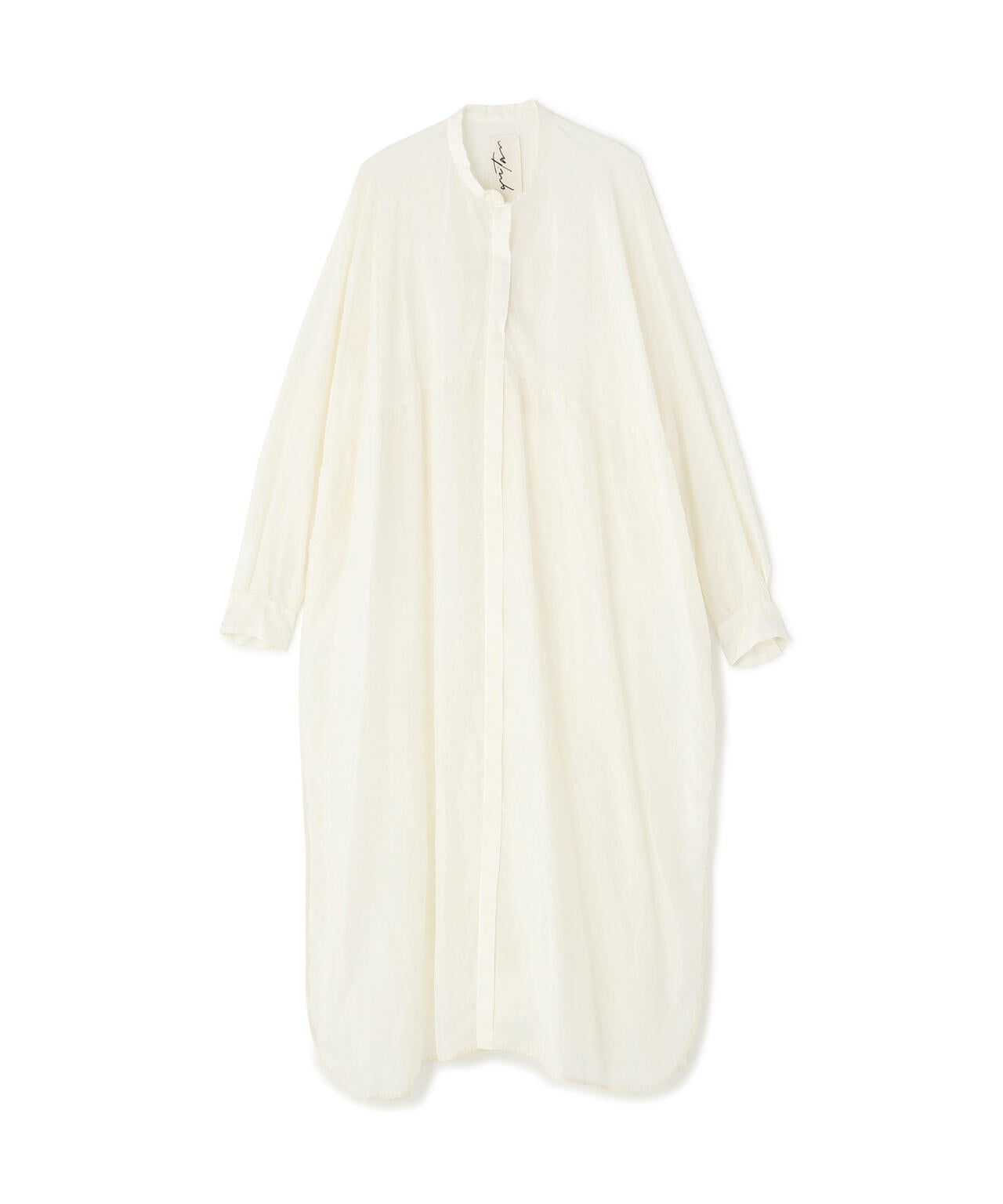 quitan /  SILK KHADI AO DAI LONG BAND COLLAR SHIRT