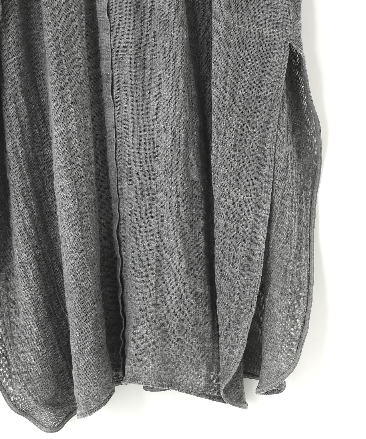 quitan / ORGANIC 56 LINEN SLUB LINEN BASKET AO DAÏ B/C LONG SHIRT