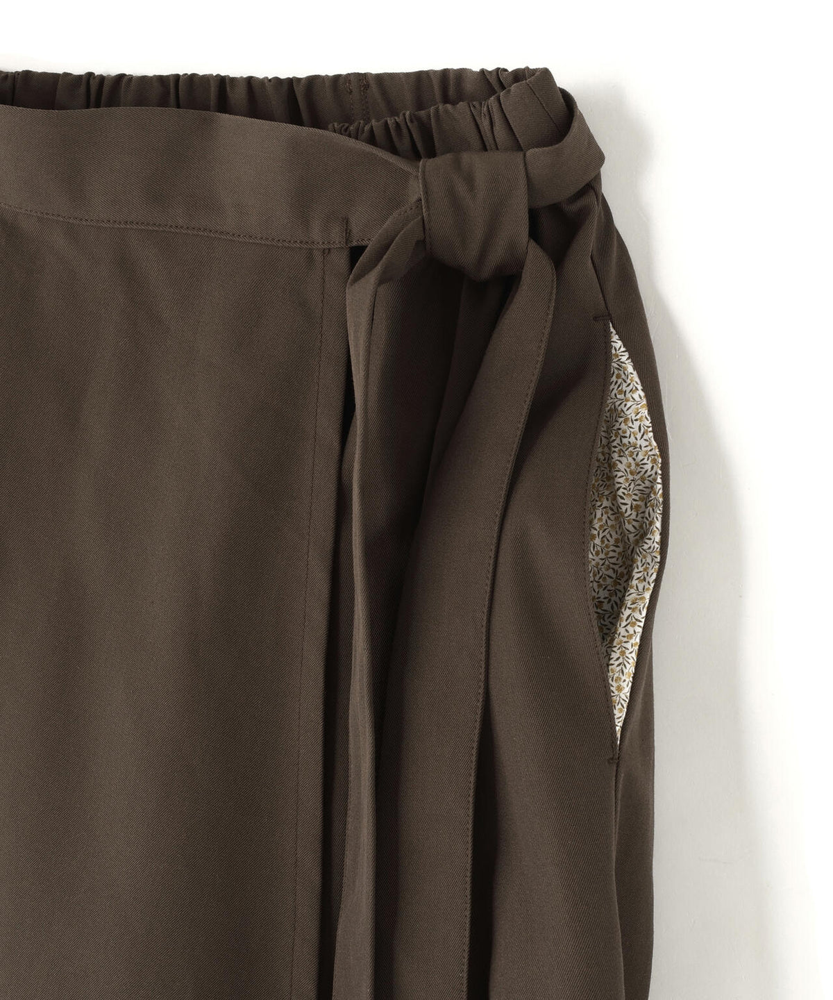 quitan / WOOL COTTON TRENCH CLOTH  KILT EASY PANTS