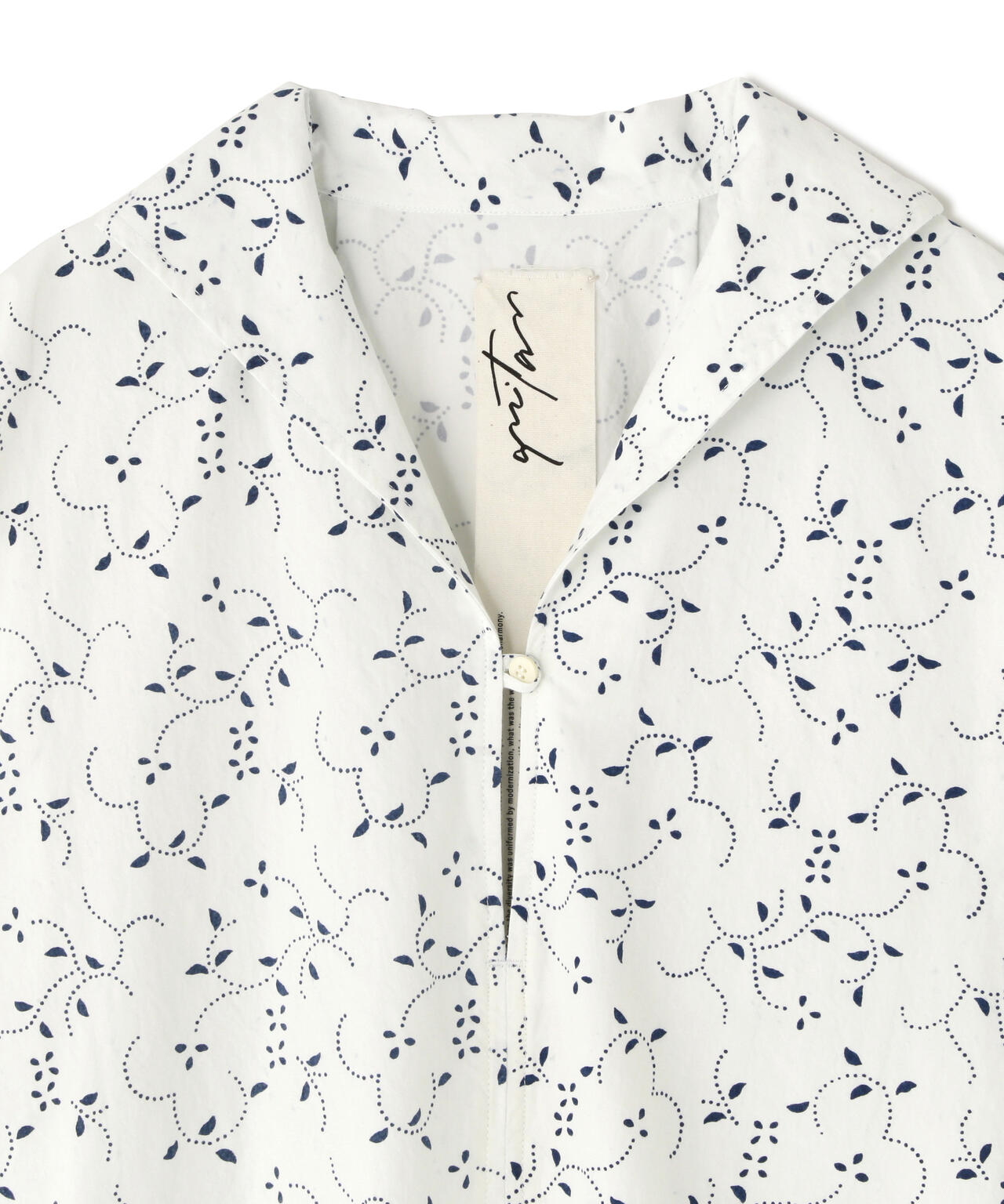 quitan / TRANSYLVANIAN INDIGO PRINT SAILOR SHIRT