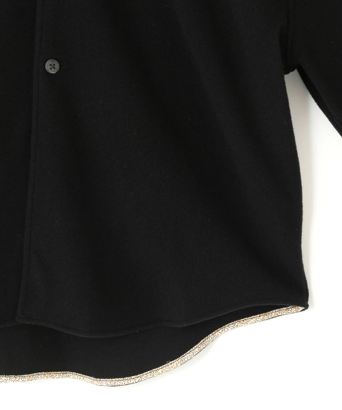 quitan / WOOL CASHMERE KNIT FLEECE 3/4 SLEEVE SHIRT