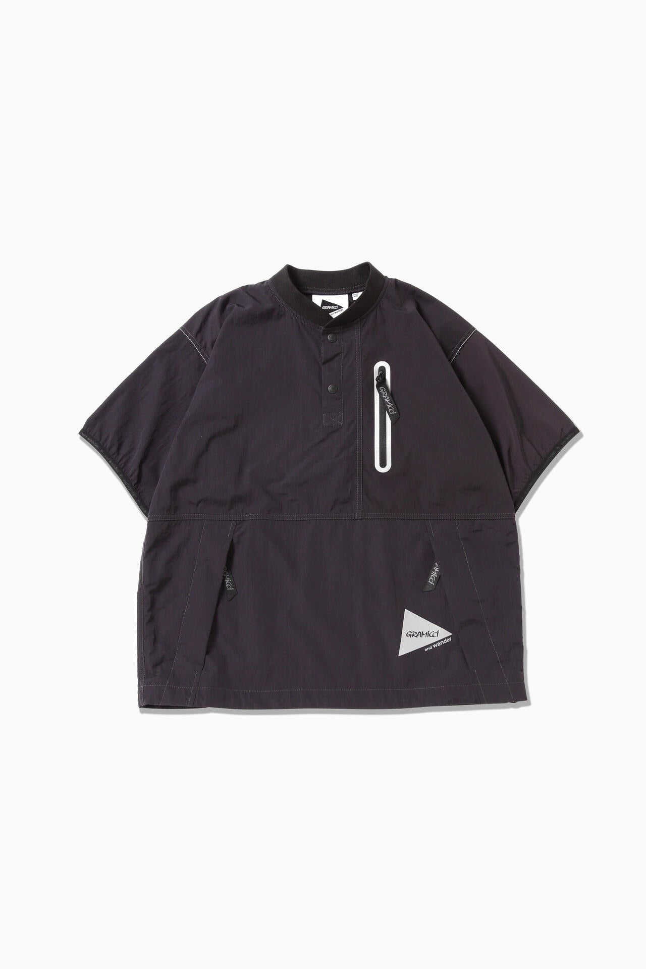 グラミチ　アンドワンダー　コラボ　PATCHWORK WIND TEE 半袖 GRAMICCI × and wander PATCHWORK WIND TEE | and wander