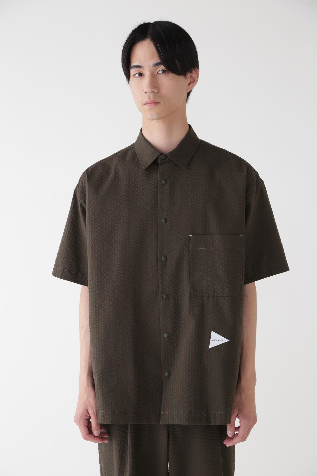 Dry soft seersucker SS shirt