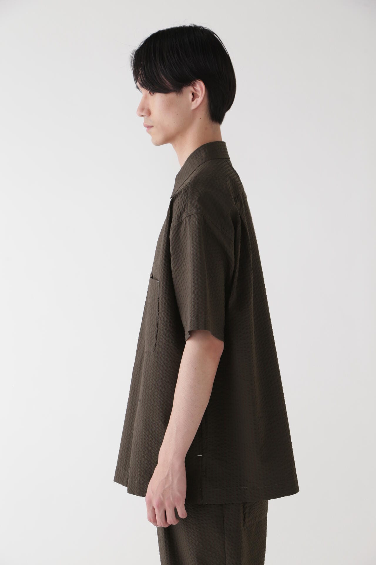 Dry soft seersucker SS shirt